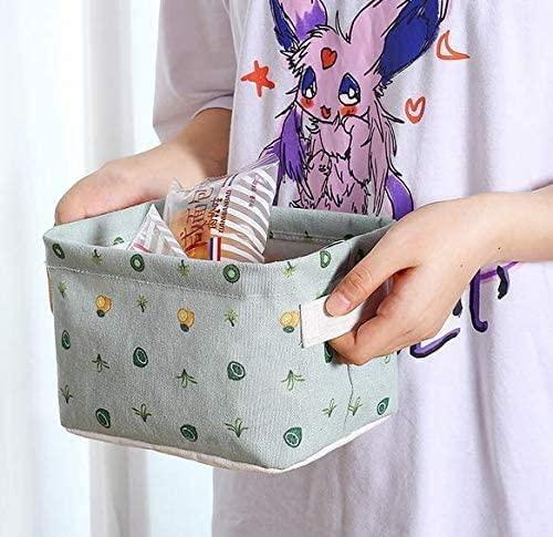 Foldable Canvas Storage Basket – Durable Fabric Bin with Handles for Home Organization