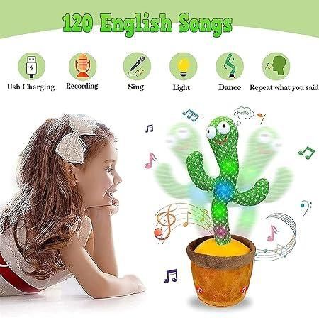 Dancing Cactus Toy – LED Light, Music & Mimicry Fun for Kids & Gifting