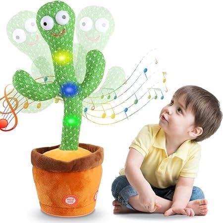 Dancing Cactus Toy – LED Light, Music & Mimicry Fun for Kids & Gifting