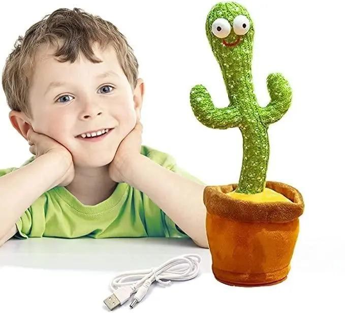 Dancing Cactus Toy – LED Light, Music & Mimicry Fun for Kids & Gifting