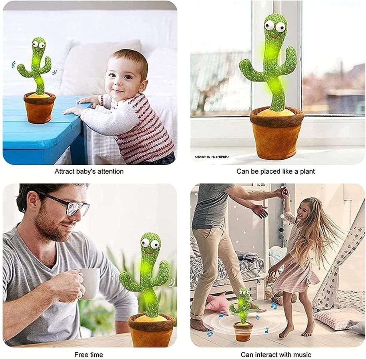 Dancing Cactus Toy – LED Light, Music & Mimicry Fun for Kids & Gifting