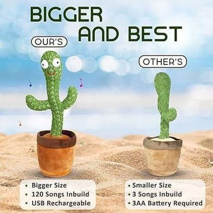 Dancing Cactus Toy – LED Light, Music & Mimicry Fun for Kids & Gifting