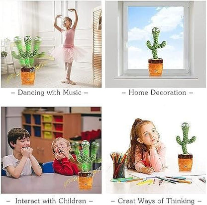 Dancing Cactus Toy – LED Light, Music & Mimicry Fun for Kids & Gifting
