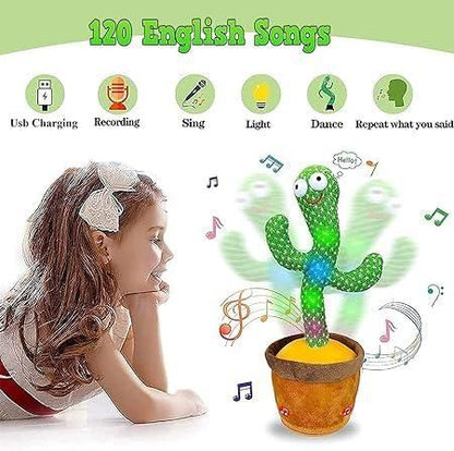 Dancing Cactus Toy – LED Light, Music & Mimicry Fun for Kids & Gifting