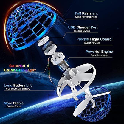 Flying Spinner Mini – Rechargeable Boomerang Toy with LED Lights & 360° Tricks