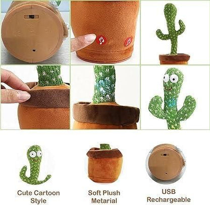 Dancing Cactus Toy – LED Light, Music & Mimicry Fun for Kids & Gifting